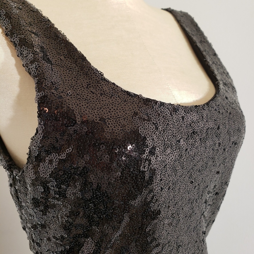 Rue 21 black sequined dress back zip size Small - Picture 6 of 6